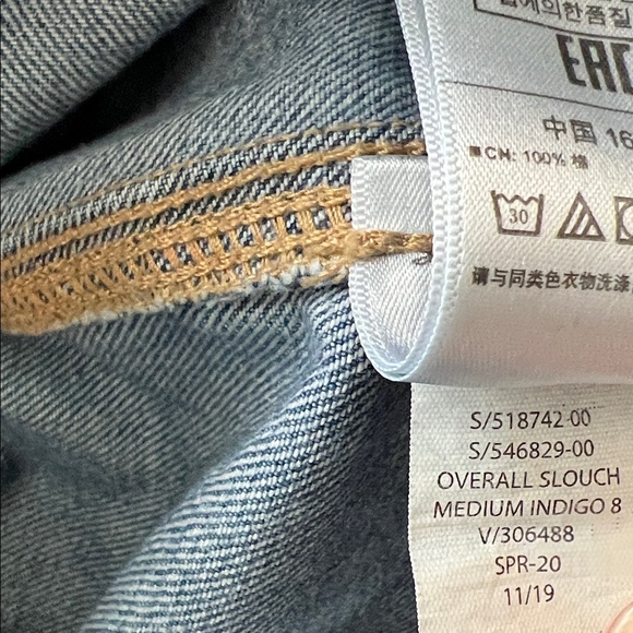 Women’s GAP Denim Distressed Wash Slouch Overalls - Picture 14 of 14